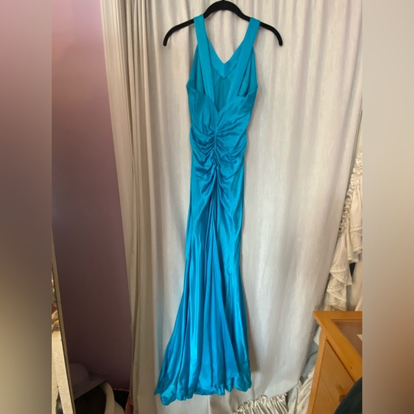 Caché Beautiful Blue Silk Evening Gown Size Woman’s 2 - Picture 5 of 10